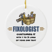 ハンデユーモアのあるィマン セラミックオーナメント (裏面)