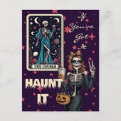 ハントおもしろいIt Cougar Halloween Skeleton シーズンポストカード (正面)