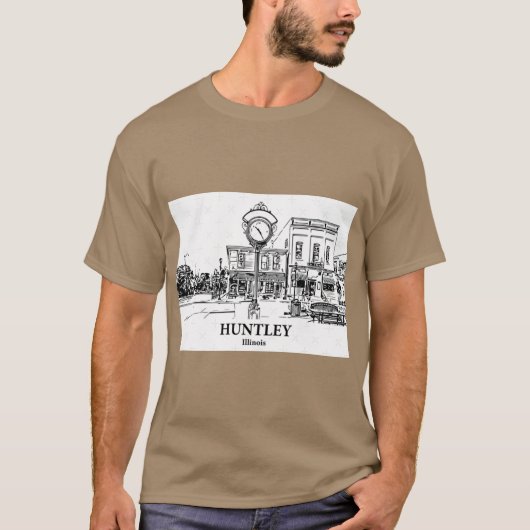 ハントレー イリノイ州 オーバーサイズ Tシャツ (正面)