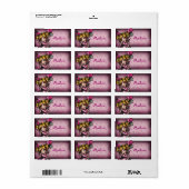 "ハンドアウト"招待状誕生日ガールラベルシール ラベル (フルシート)