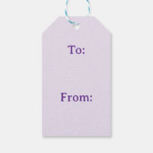 ハンドア絵を描プリコットパープル花模様-離れギフト品 ギフトタグ (裏面)
