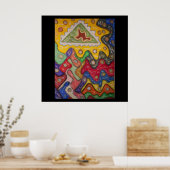 ハンドア色彩の鮮やかートインプレッション原形 ポスター (キッチン)