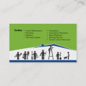 ハンドイマンサービス、ホームメンテナンス名刺 名刺 (裏面)