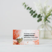 ハンドイマン名刺 – パテ壁(黒) 名刺 (スタンド正面)