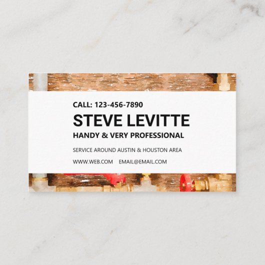 ハンドイマン名刺 – 水差し 名刺 (裏面)