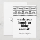 ハンドウォッシュ2020 ユニークなユーモアスウェットTシャツ シーズンカード (正面/裏面)