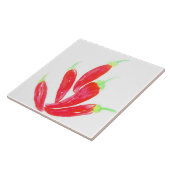 ハンドウォーターカラーレッドホットペッパー タイル (側面)