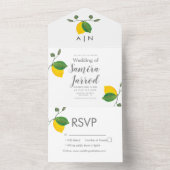 ハンドウォーターカラーレモン ヴィネ 結婚式 オールインワン招待状 (内側)