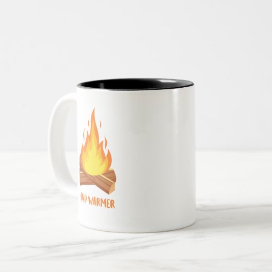 ハンドウォーマーキャンプ火災 ツートーンマグカップ (正面左)