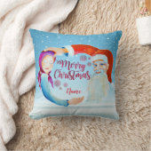 ハンドウォー絵を描ターカラーマジカルサンタクロース クッション (ブランケット)