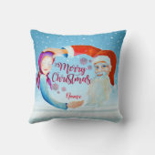 ハンドウォー絵を描ターカラーマジカルサンタクロース クッション (裏面)