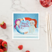 ハンドウォー絵を描ターカラーマジカルサンタクロース スタンダードカクテルナプキン (インサイチュ)