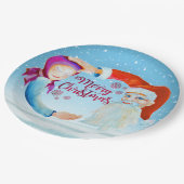 ハンドウォー絵を描ターカラーマジカルサンタクロース ペーパープレート (アングル)