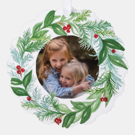 ハンドウォー絵を描トカラークリスマスホリデーリース オーナメントカード