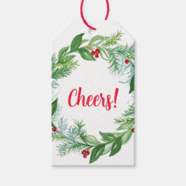 ハンドウォー絵を描トカラークリスマスホリデーリース ギフトタグ