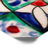 ハンドウズベク色彩の鮮やか伝統的パテ付きセラミックス ポスター (角)