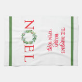 ハンドウー絵を描ターリースのパーソナライズ キッチンタオル (横)