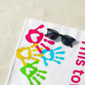 ハンドオフおもしろいビーチタオル ビーチタオル (インサイチュ)