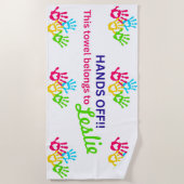 ハンドオフおもしろいビーチタオル ビーチタオル (正面)