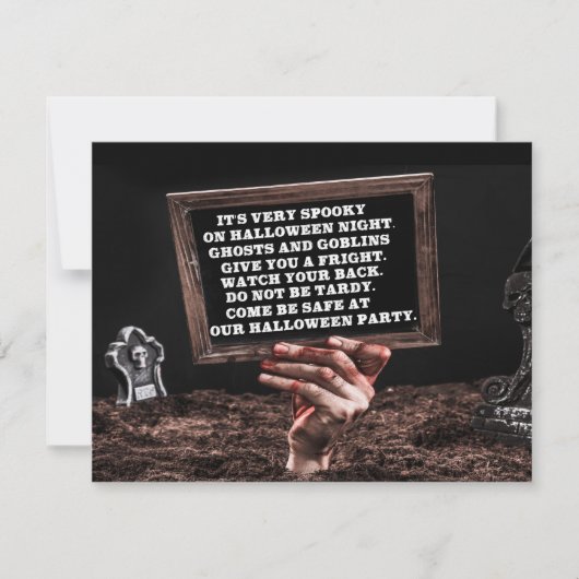 ハンドオブザデッド血文字ハローウィンパーティ 招待状 (正面)