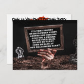 ハンドオブザデッド血文字ハローウィンパーティ 招待状 (正面/裏面)