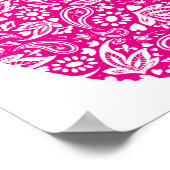 ハンドオブハムザピンクホワイトラッキーTalisman ポスター (角)