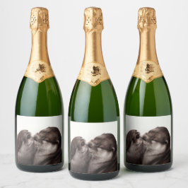 ハンドオ絵を描ータ – テンダーモーメント野生動物アート スパークリングワインラベル