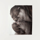 ハンドオ絵を描ータ – テンダーモーメント野生動物アート タペストリー (正面)