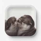 ハンドオ絵を描ータ – テンダーモーメント野生動物アート ペーパープレート (正面)