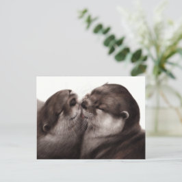 ハンドオ絵を描ータ – テンダーモーメント野生動物アート ポストカード