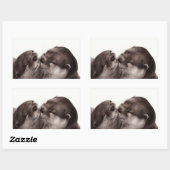 ハンドオ絵を描ータ – テンダーモーメント野生動物アート 長方形シール (シート)