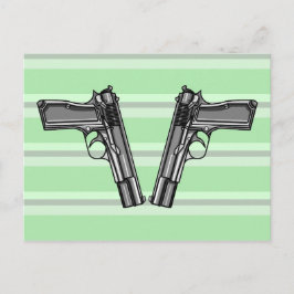 ハンドガン、ピストル、銃器 ポストカード