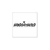 ハンドギャザリングキュートイラストレーションブラック文字 ラバースタンプ (インプリント)