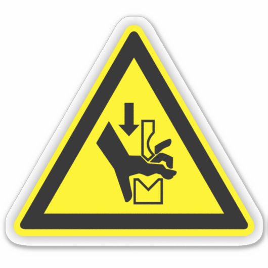 ハンドクラッシュ可動部品ラベル シール (正面)