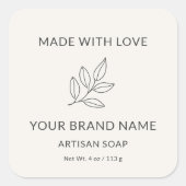 ハンドクラフト アーティザン ミニマル ボタニカル ラベル (正面)