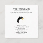 *~*ハンドクリセストムーンブラック金ゴールド太陽コズミックエネルギー スクエア名刺 (裏面)