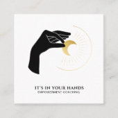 *~*ハンドクリセストムーンブラック金ゴールド太陽コズミックエネルギー スクエア名刺 (正面)