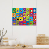 ハンドクリッタースペインのABCアルファベッ子供へト ポスター (キッチン)