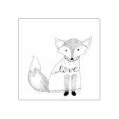 ハンドクリ図解入りの、写真付きのスマスキツネゴム印 ラバースタンプ (インプリント)