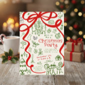 ハンドクリ書スマスパーティの招待状 招待状