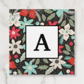 ハンドクリ絵を描ススマスポインセチア赤白アクア フェイバータグ (正面)