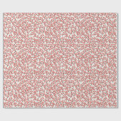 ハンドクリ絵を描スマスの枝の果実の赤い白 ラッピングペーパー (フラット)