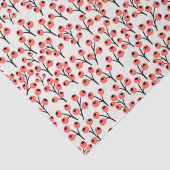 ハンドクリ絵を描スマスの枝の果実の赤い白 薄葉紙 (詳細)