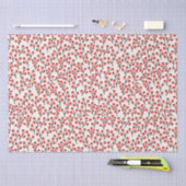 ハンドクリ絵を描スマスの枝の果実の赤い白 薄葉紙 (クラフト)