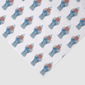 ハンドクリ色彩の鮮やかススマスブルーとホワイトジンジャージャー 薄葉紙 (詳細)