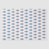 ハンドクリ色彩の鮮やかススマスブルーとホワイトジンジャージャー 薄葉紙 (正面)