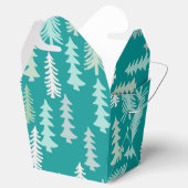 ハンドク絵を描リスマスツリーズアクアホワイトブルーティール（緑がかった色） フェイバーボックス (オープン)