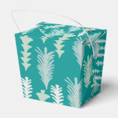 ハンドク絵を描リスマスツリーズアクアホワイトブルーティール（緑がかった色） フェイバーボックス (裏面サイド)