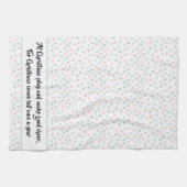 ハンドク絵を描リスマスパインコーンパステル数々のカラー キッチンタオル (横)