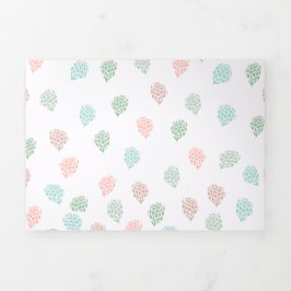 ハンドク絵を描リスマスパインコーンパステル数々のカラー 三つ折りクリスマスカード